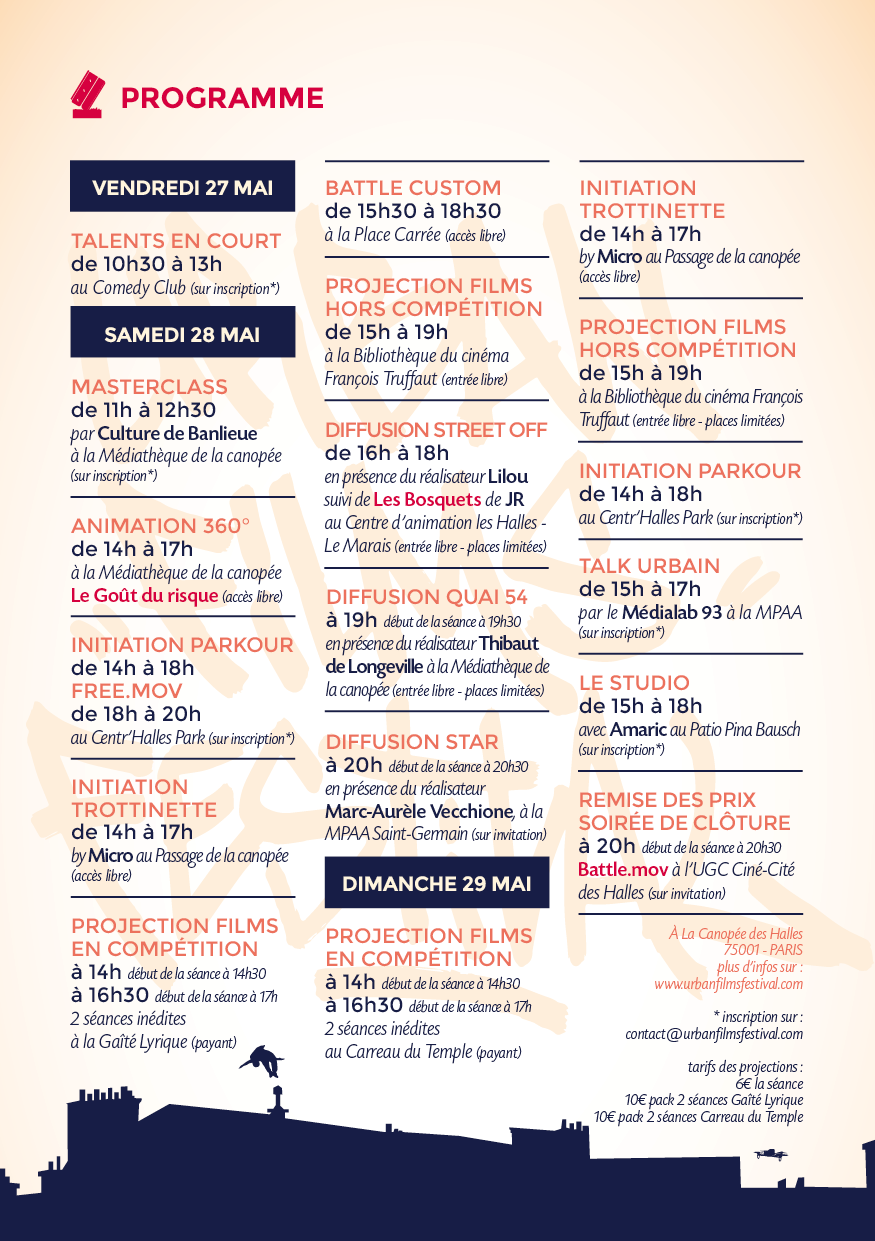 affiche Urban Films Festival 2016 programmation